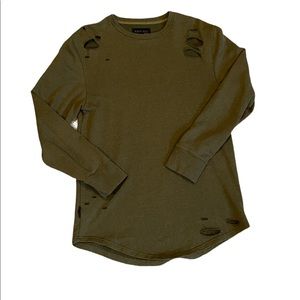 Olive green sweatshirt size large.